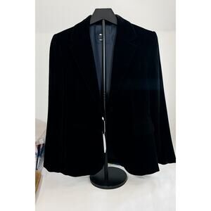 NWT Mango (MNG) Velvet Blazer – Women’s Size L – Black
